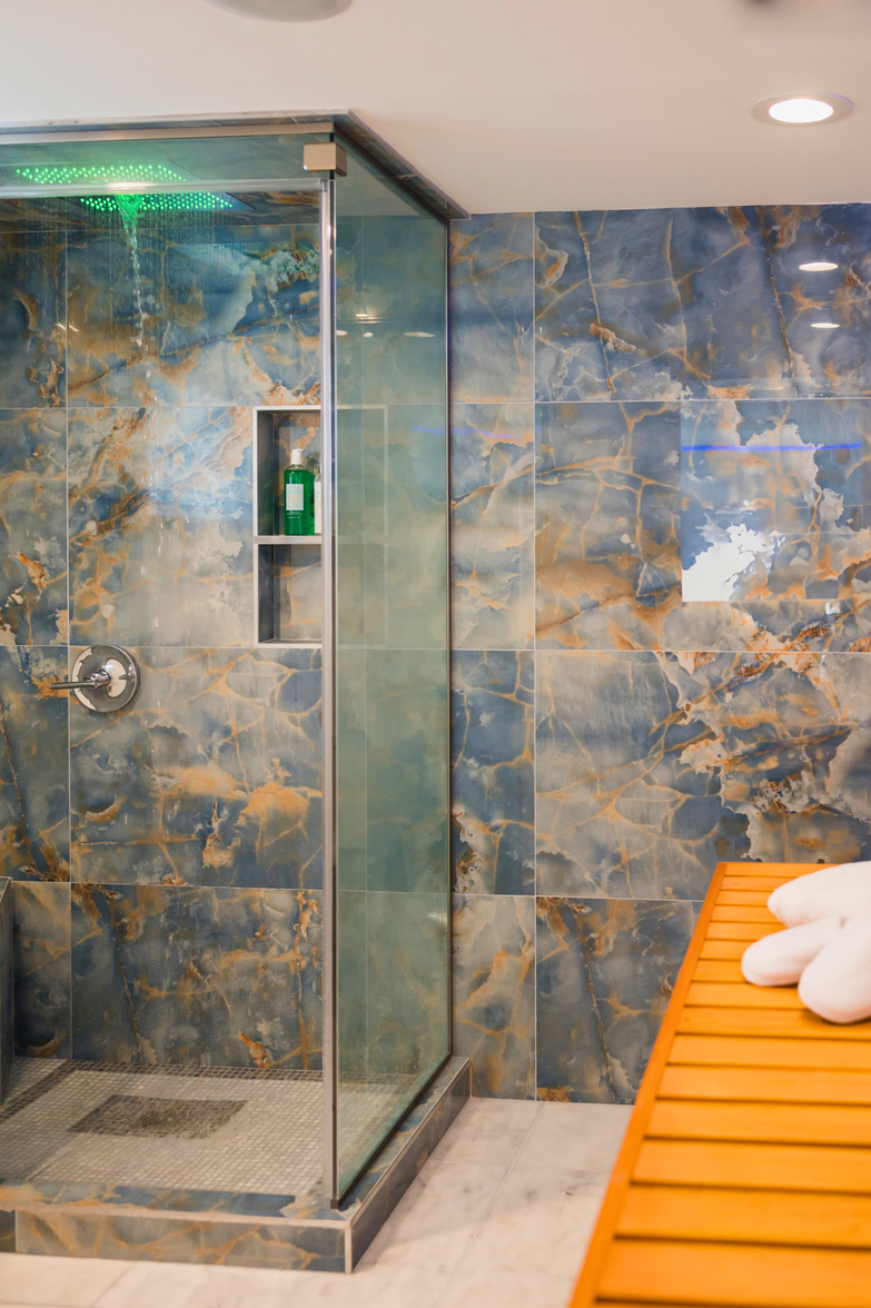 Marble rain & steam shower