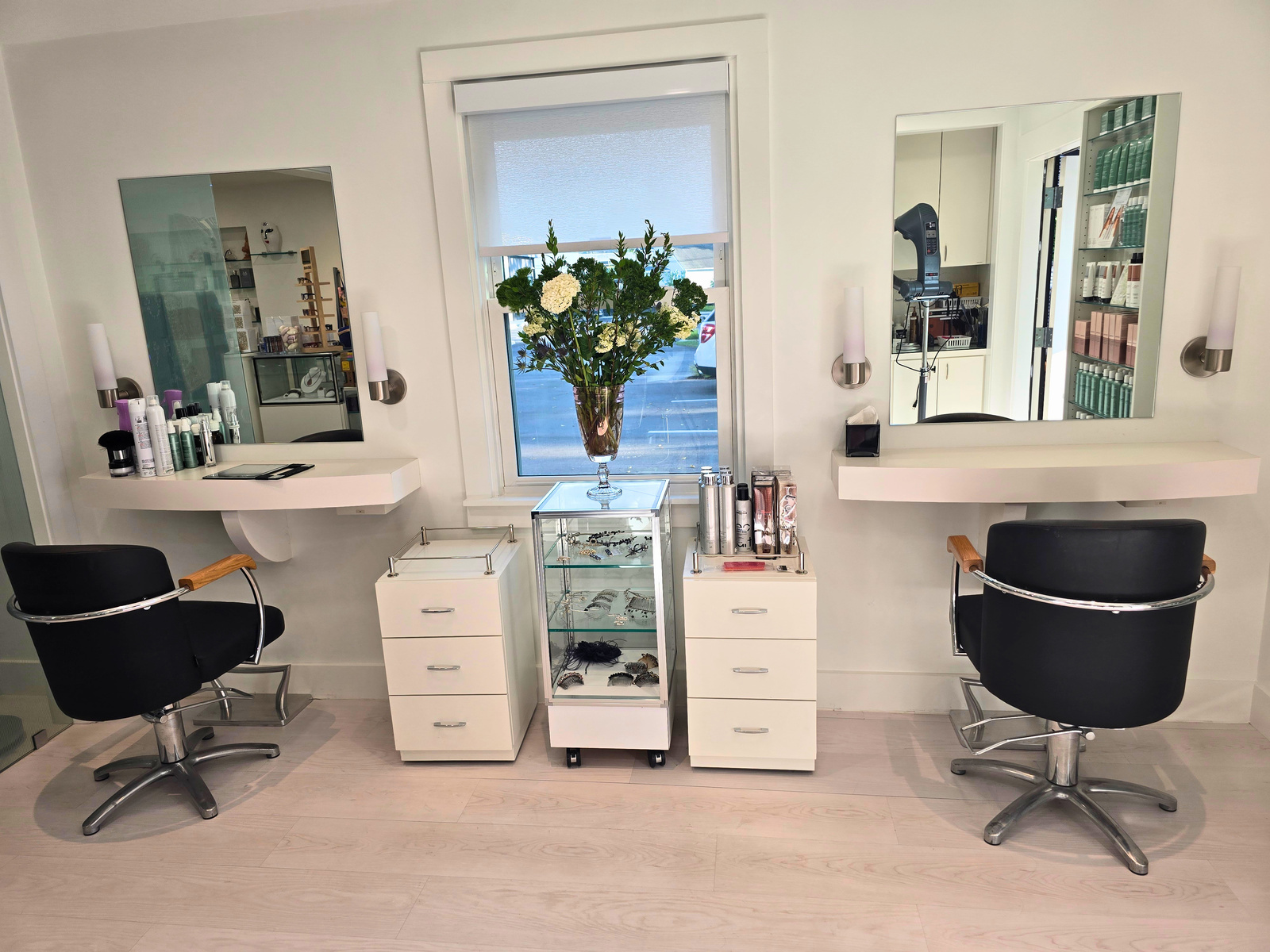 Renovated salon interior
